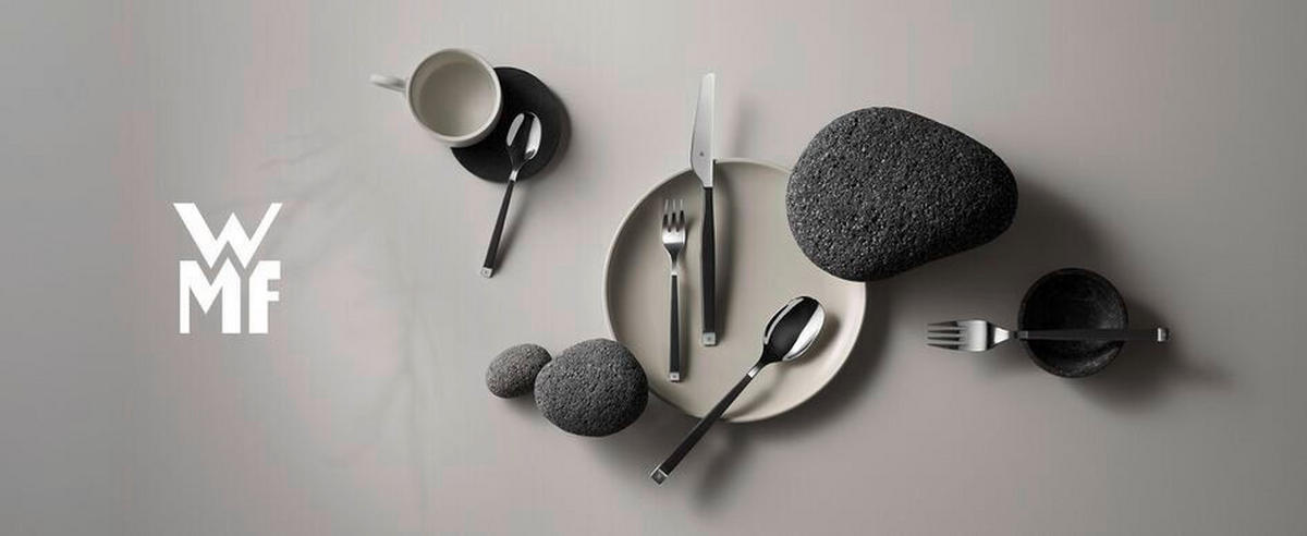 BESTECKSET Emotion 30-teilig Edelstahl  für 6 Personen  - Lavagrau, Basics, Metall (12,5/12,5/25cm) - WMF
