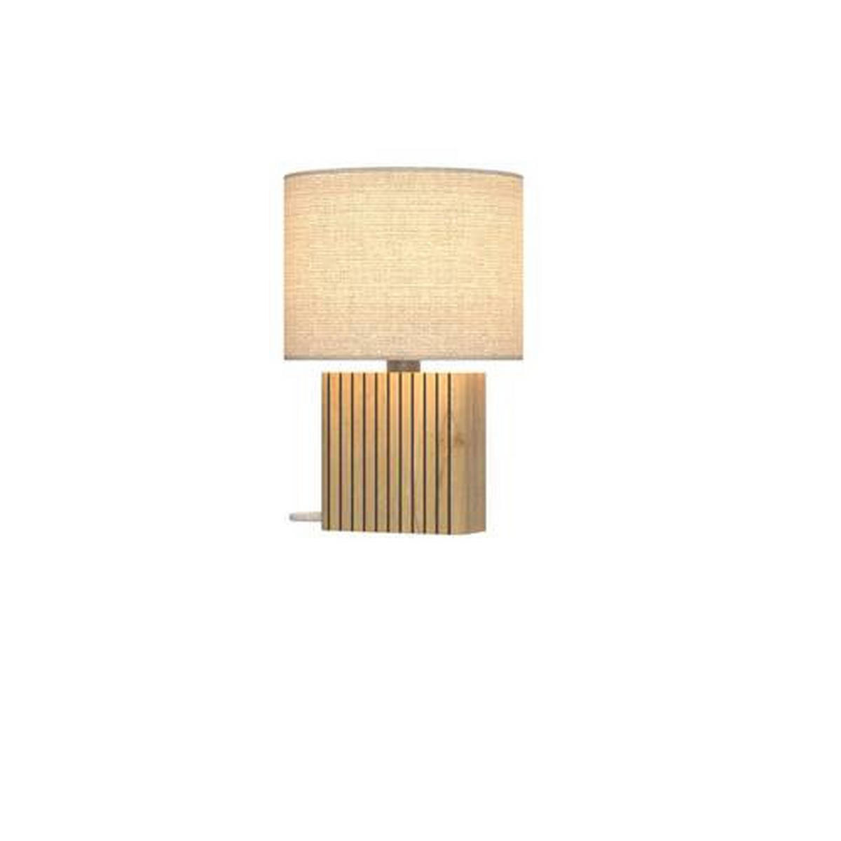 TISCHLEUCHTE - Sandfarben, Natur, Holz/Textil (18/36cm) - Waldwelt