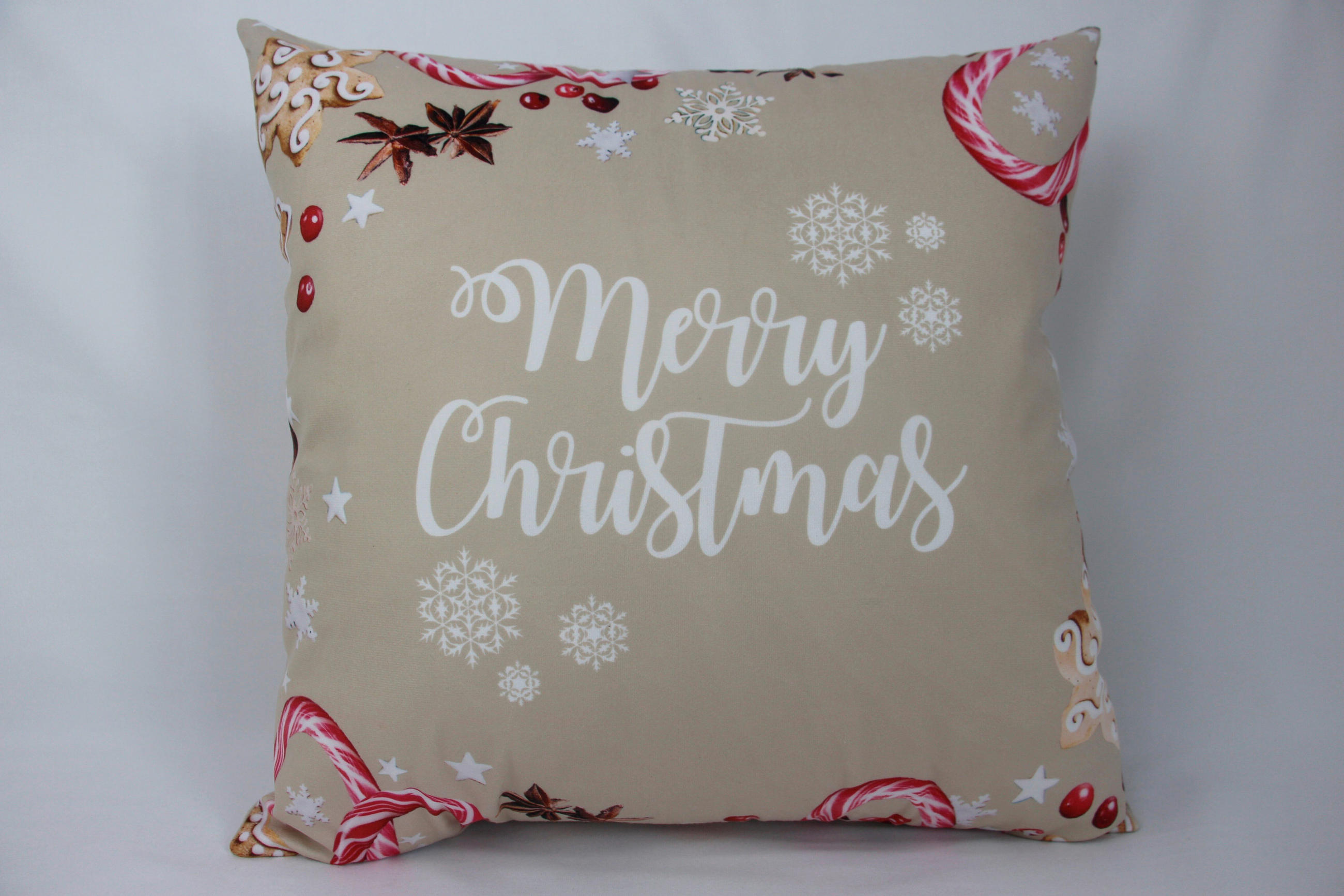 DÍSZPÁRNA  - bézs/fehér, Basics, textil (45/45/5cm)