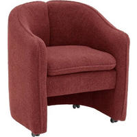 COCKTAILSESSEL Flachgewebe Bordeaux    - Bordeaux/Schwarz, Design, Kunststoff/Textil (72/78/62cm) - Xora