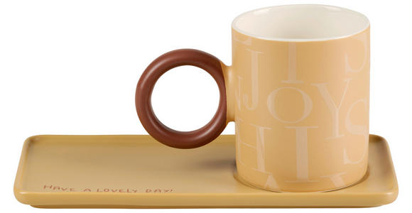 KAFFEEBECHER  350 ml   - Hellbraun, LIFESTYLE, Keramik - Novel