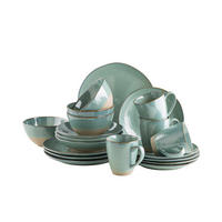 KOMBISERVICE Grün, Türkis Nottingham 20-teilig 4 Personen  - Türkis/Grün, Basics, Keramik - Mäser