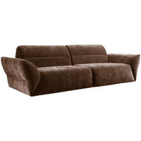 BIGSOFA Chenille Kupferfarben  - Schwarz/Kupferfarben, KONVENTIONELL, Kunststoff/Textil (300/91/116cm) - Cantus