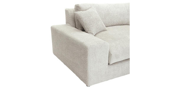BIGSOFA Struktur, Bouclé Beige  - Greige/Beige, MODERN, Kunststoff/Textil (240/76/125cm) - Landscape