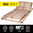MATRATZENSET 90/190 cm  - Eichefarben, Basics, Holz (90/190cm) - Sleeptex