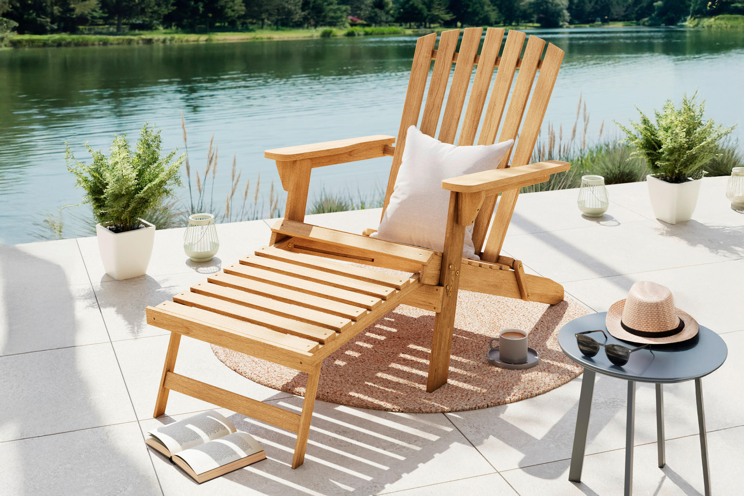 Ambia Garden Garten-Relaxsessel Teak 138x74x88 cm