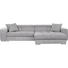 WOHNLANDSCHAFT in Textil Grau - Chromfarben/Grau, Design, Kunststoff/Textil (329/186cm) - Hom`in WOHNLANDSCHAFT in Textil Grau - Chromfarben/Grau, Design, Kunststoff/Textil (329/186cm) - Hom`in