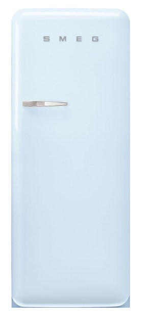 KÜHLSCHRANK  - Pastellblau, Basics, Glas/Metall (60/150/72,8cm) - SMEG