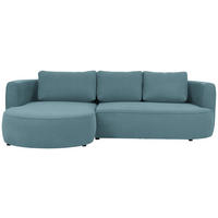 ECKSOFA  Webstoff Blau  - Blau/Schwarz, Design, Kunststoff/Textil (183/284cm) - Welnova