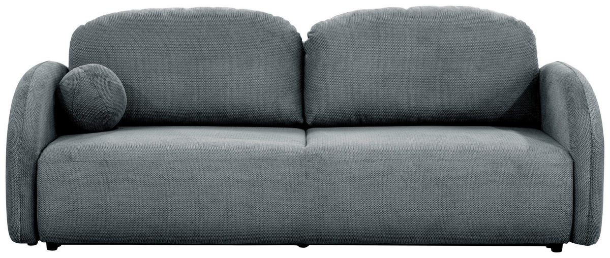 SCHLAFSOFA ROMA  mit Struktur Blau  - Blau/Schwarz, Design, Textil (230/90/105cm) - MID.YOU