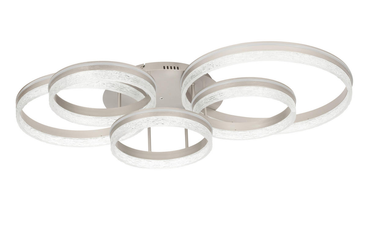 LED-DECKENLEUCHTE Swansea 100/56/22 cm   - Cappuccino, Design, Kunststoff/Metall (100/56/22cm) - Novel