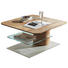 COUCHTISCH Balkeneiche furniert quadratisch Alufarben, Eichefarben - Eichefarben/Alufarben, Design, Glas/Holz (85/85/43cm) - Ambiente by Hülsta