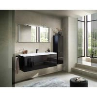 FÜRDŐSZOBATÜKÖR 135/60/3,2 cm  - áttetsző, Design, faalapú anyag/Üveg (135/60/3,2cm) - Leonardo Living