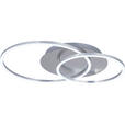 LED-DECKENLEUCHTE 54,7/40/7 cm   - Alufarben, Design, Kunststoff/Metall (54,7/40/7cm) - Novel