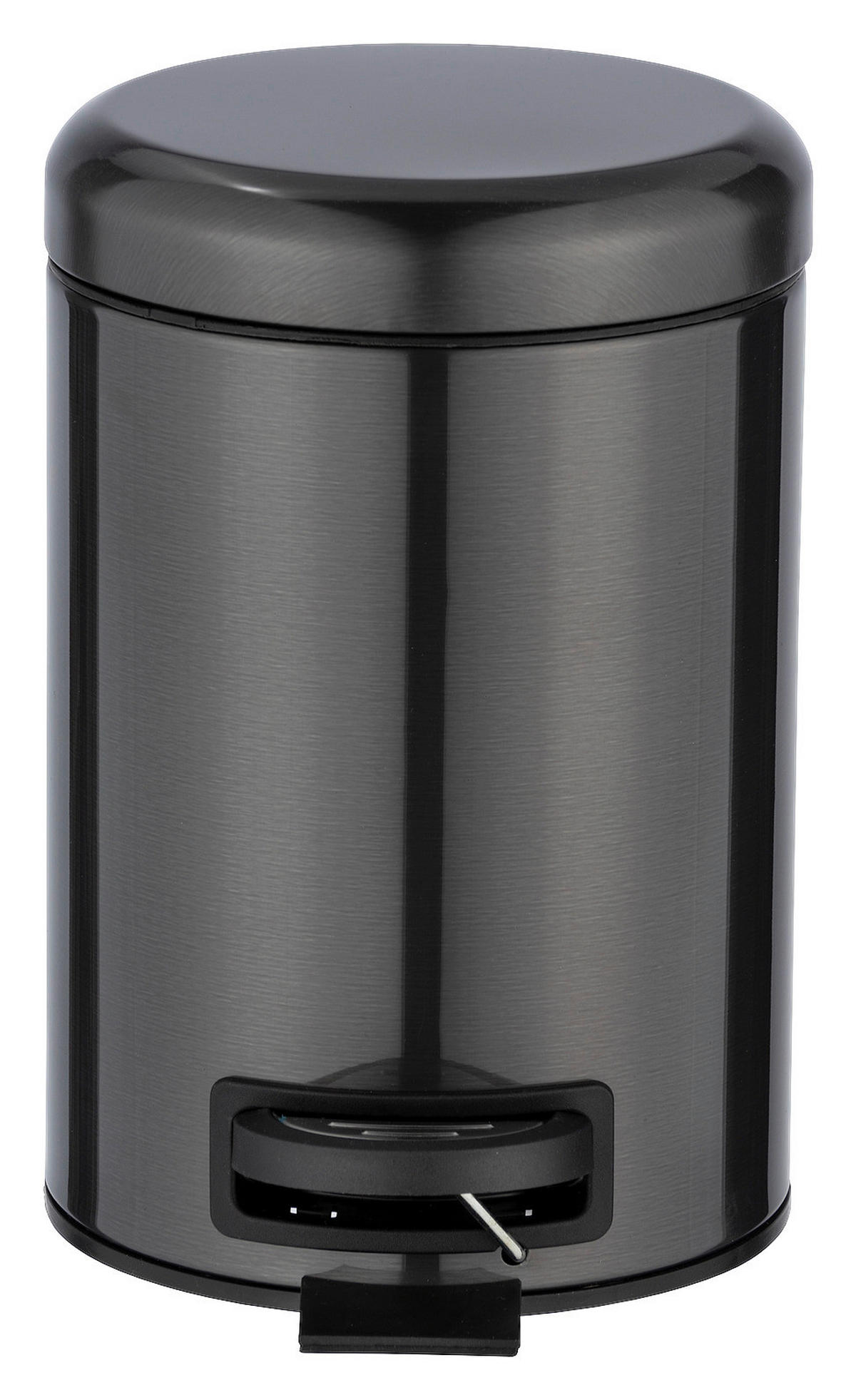 TRETEIMER Leman 3 L  - Schwarz, Basics, Kunststoff/Metall (17/25cm) - Wenko