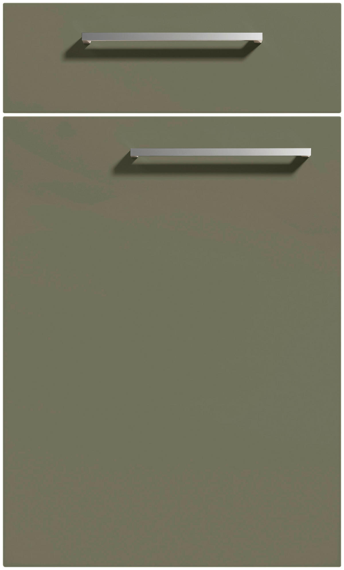 ECKKÜCHE 305/225 cm  in Eichefarben, Platinfarben, Olivgrün  - Platinfarben/Edelstahlfarben, Design, Holzwerkstoff/Metall (305/225cm) - Nolte Küchen
