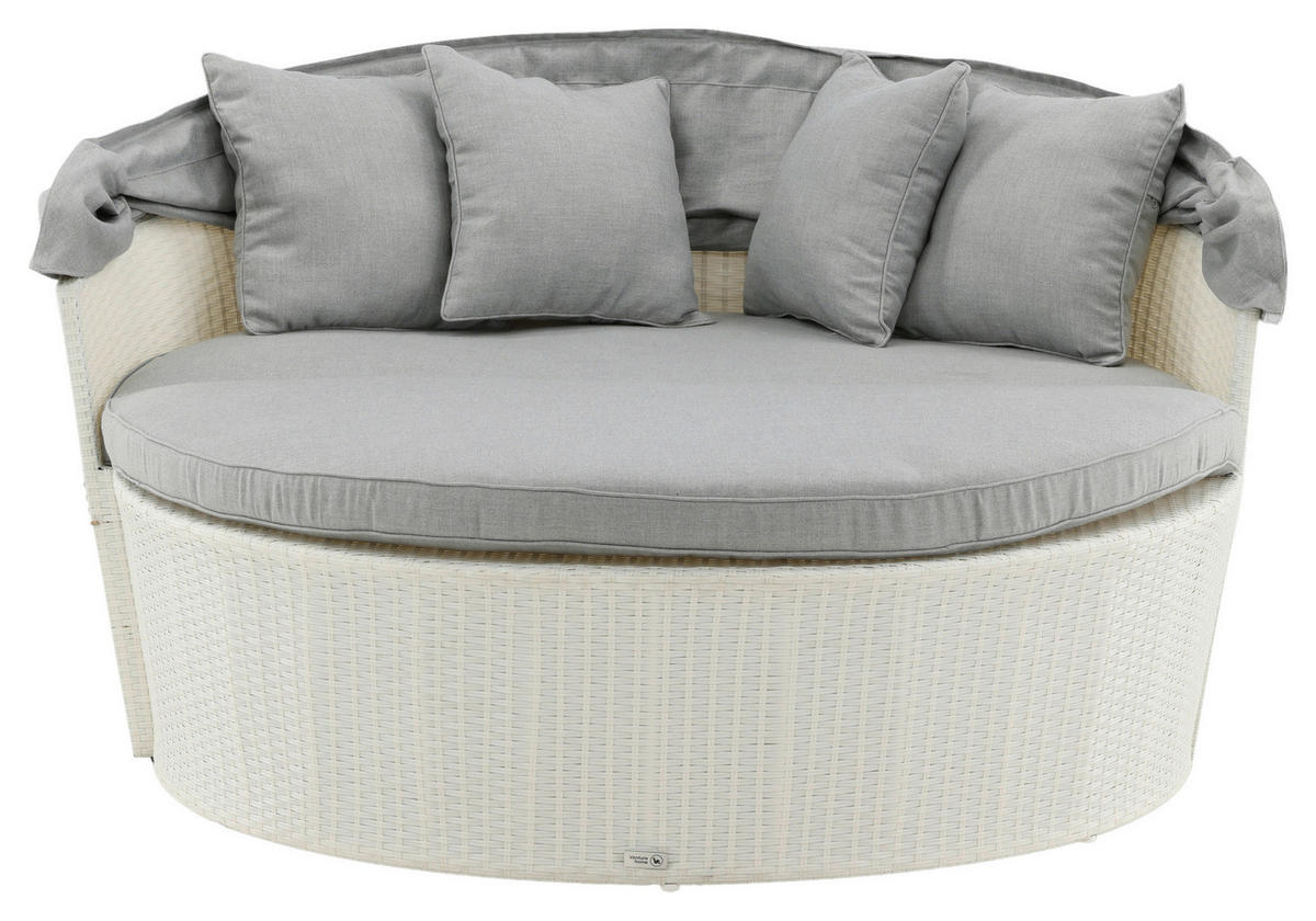 SONNENINSEL 153/72/76 cm  - Weiß, KONVENTIONELL, Kunststoff (153/72/76cm) - Gardenson