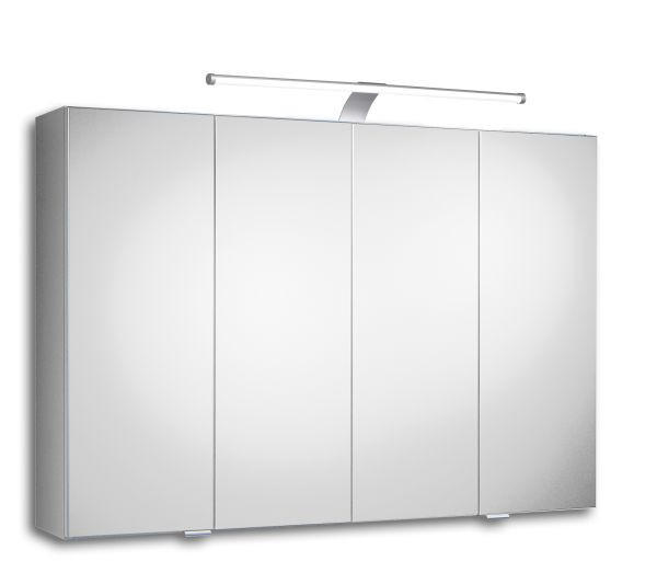 SPIEGELSCHRANK 97,4/70/18 cm  - Chromfarben/Weiß, KONVENTIONELL, Glas/Holz (97,4/70/18cm) - Xora
