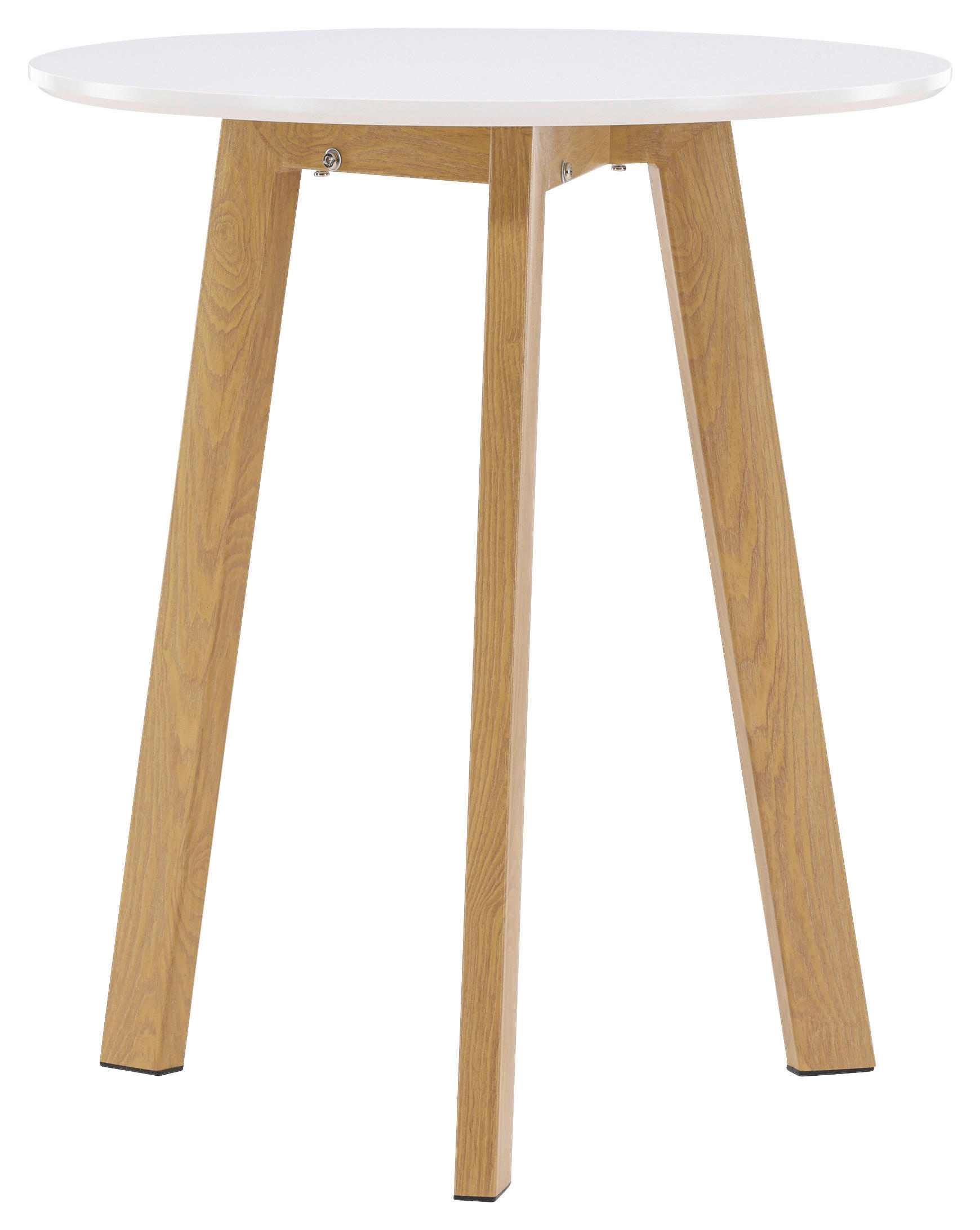 ESSTISCH in Holz, Metall 65/65/75 cm  - Hellbraun/Weiß, Design, Holz/Metall (65/65/75cm) - Livetastic