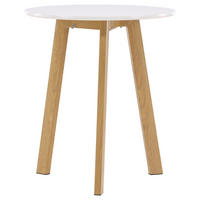 ESSTISCH in Holz, Metall 65/65/75 cm  - Hellbraun/Weiß, Design, Holz/Metall (65/65/75cm) - Livetastic