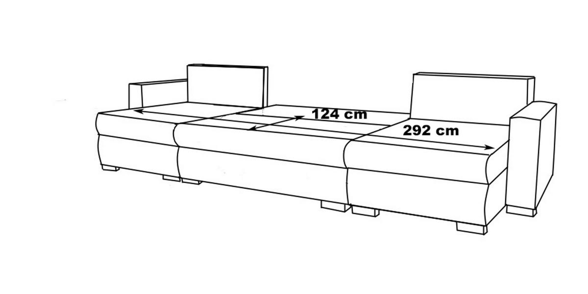 WOHNLANDSCHAFT Beige Chenille  - Beige/Schwarz, KONVENTIONELL, Kunststoff/Textil (140/328/140cm) - Ti'me