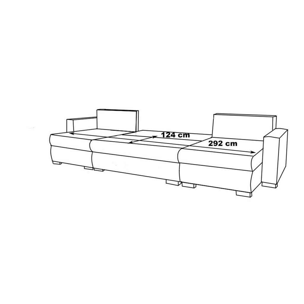 Thumbnail - Ti'me Wohnlandschaft, Hellgrau, Textil, 3-Sitzer, Füllung: Schaumstoff, U-Form, 328x140 cm, Liegefunktion, Rücken echt, ...