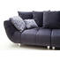 BIGSOFA Samt Grau - Chromfarben/Creme, Design, Kunststoff/Textil (260/87/122cm) - Hom`in BIGSOFA Samt Grau - Chromfarben/Creme, Design, Kunststoff/Textil (260/87/122cm) - Hom`in