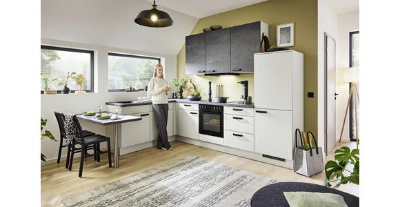 ECKKÜCHE XO 21 245/305 cm  in Hellgrau, Dunkelgrau  - Dunkelgrau/Hellgrau, Design, Holzwerkstoff/Metall (245/305cm) - Xora