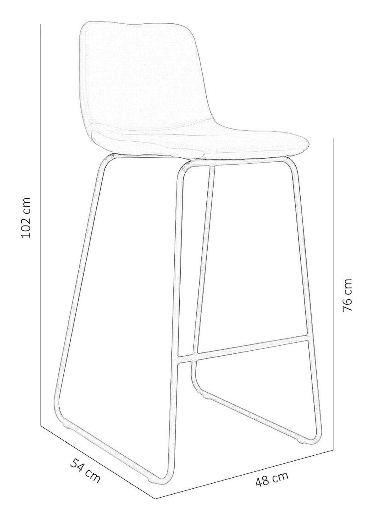 SADA BAROVÝCH STOLIČIEK 2 kus - čierna/antracitová, Lifestyle, kov/plast (48/102/54cm) - MID.YOU