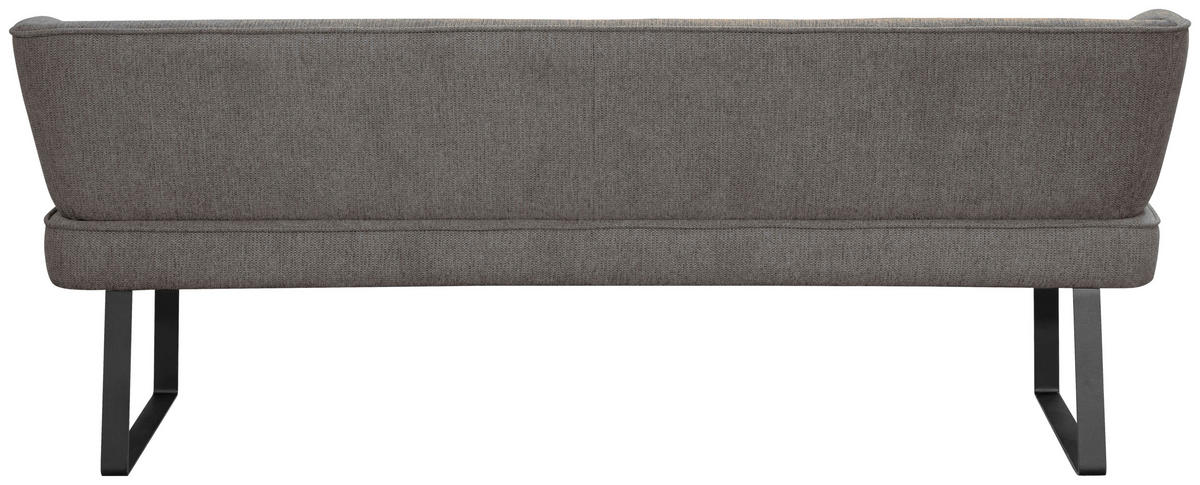 SITZBANK 205/91/66 cm Webstoff Anthrazit, Schwarz  - Anthrazit/Schwarz, Design, Textil/Metall (205/91/66cm) - Novel