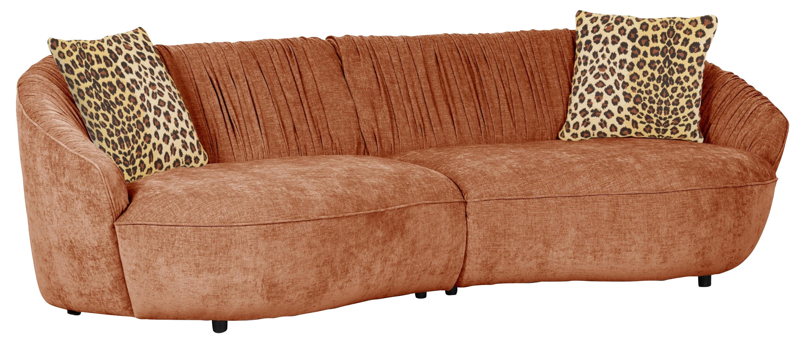 MEGASOFA Flachgewebe Kupferfarben  - Hellbraun/Gelb, Design, Kunststoff/Textil (260/76/115cm) - Landscape