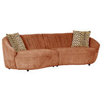 MEGASOFA Flachgewebe Kupferfarben  - Hellbraun/Gelb, Design, Kunststoff/Textil (260/76/115cm) - Landscape