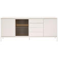 SIDEBOARD  205,8/81/38 cm 4 Schublade(n)  - Kaschmir, KONVENTIONELL, Glas/Holzwerkstoff (205,8/81/38cm) - Xora
