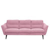 3-SITZER-SOFA in Webstoff Rosa  - Schwarz/Rosa, Design, Holz/Textil (209/87/88cm) - Livetastic