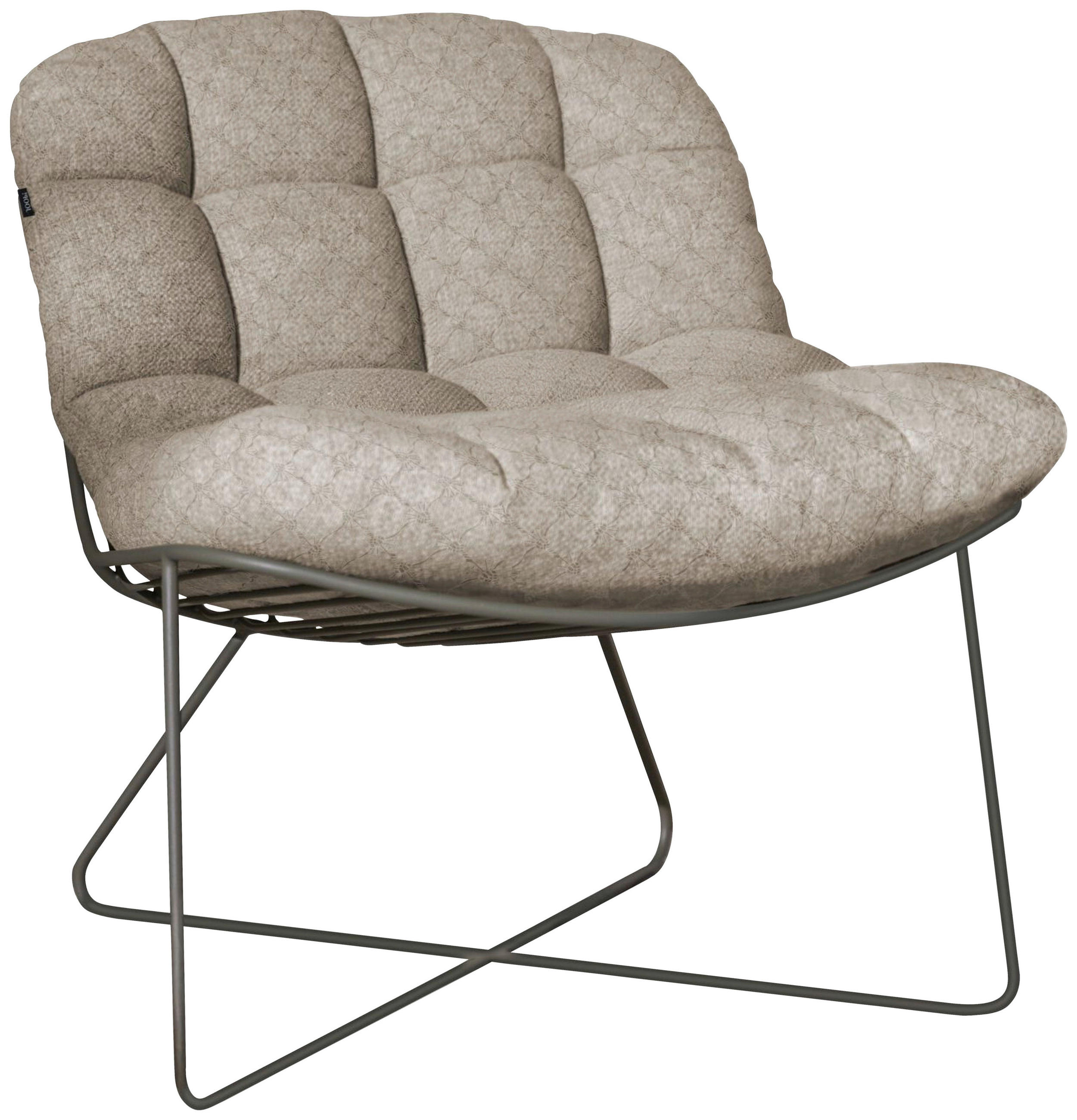 LOUNGESESSEL Sandfarben, Olivgrün Edelstahl  - Sandfarben/Olivgrün, Basics, Textil/Metall (77/83/85cm) - Joop!