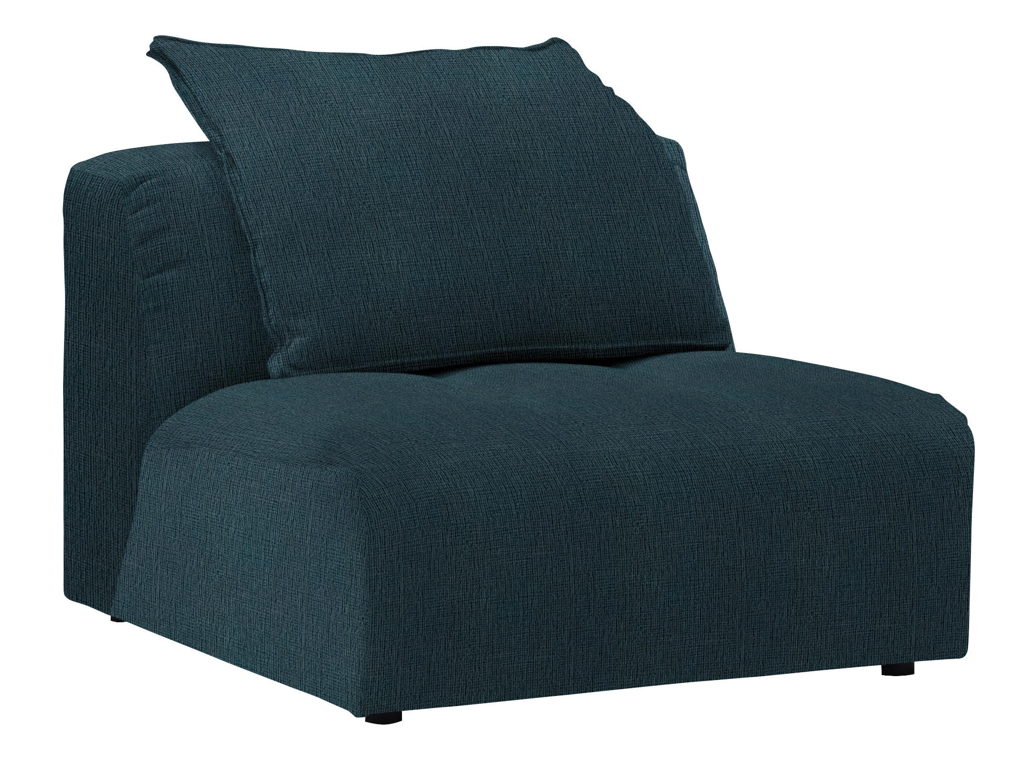 SESSEL in Chenille Blau  - Blau/Schwarz, MODERN, Kunststoff/Textil (98/77/108cm) - Stylife