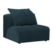 SESSEL in Chenille Blau  - Blau/Schwarz, Modern, Kunststoff/Textil (98/77/108cm) - Stylife