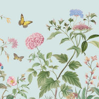 SERVIETTE  16,5/16,5 cm   - Pastellblau, Natur, Papier (16,5/16,5cm)