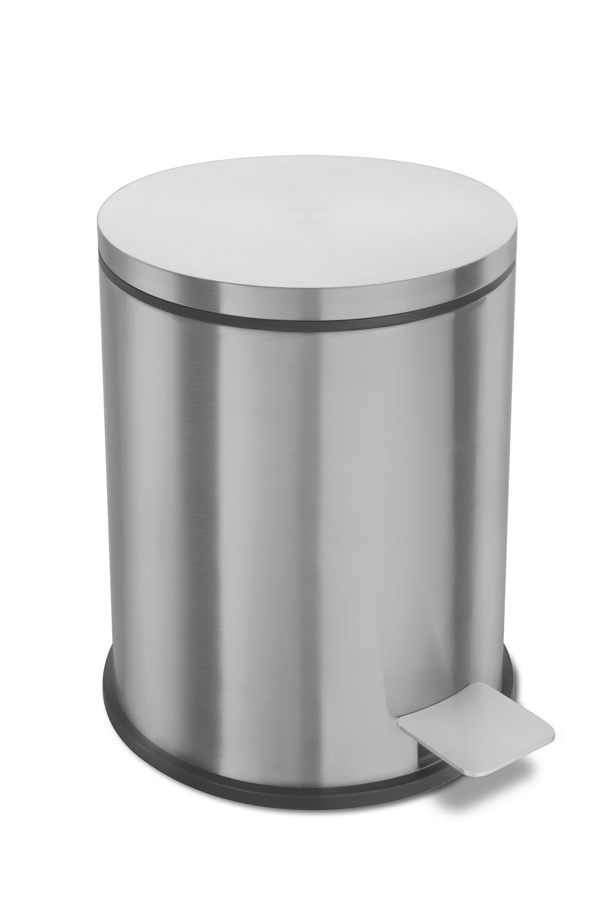 KOŠ S NOŽNOM PAPUČICOM  3 Liter l  VASCA  - boje oplemenjenog čelika/crna, Konvencionalno, metal/plastika (3l) - Zack