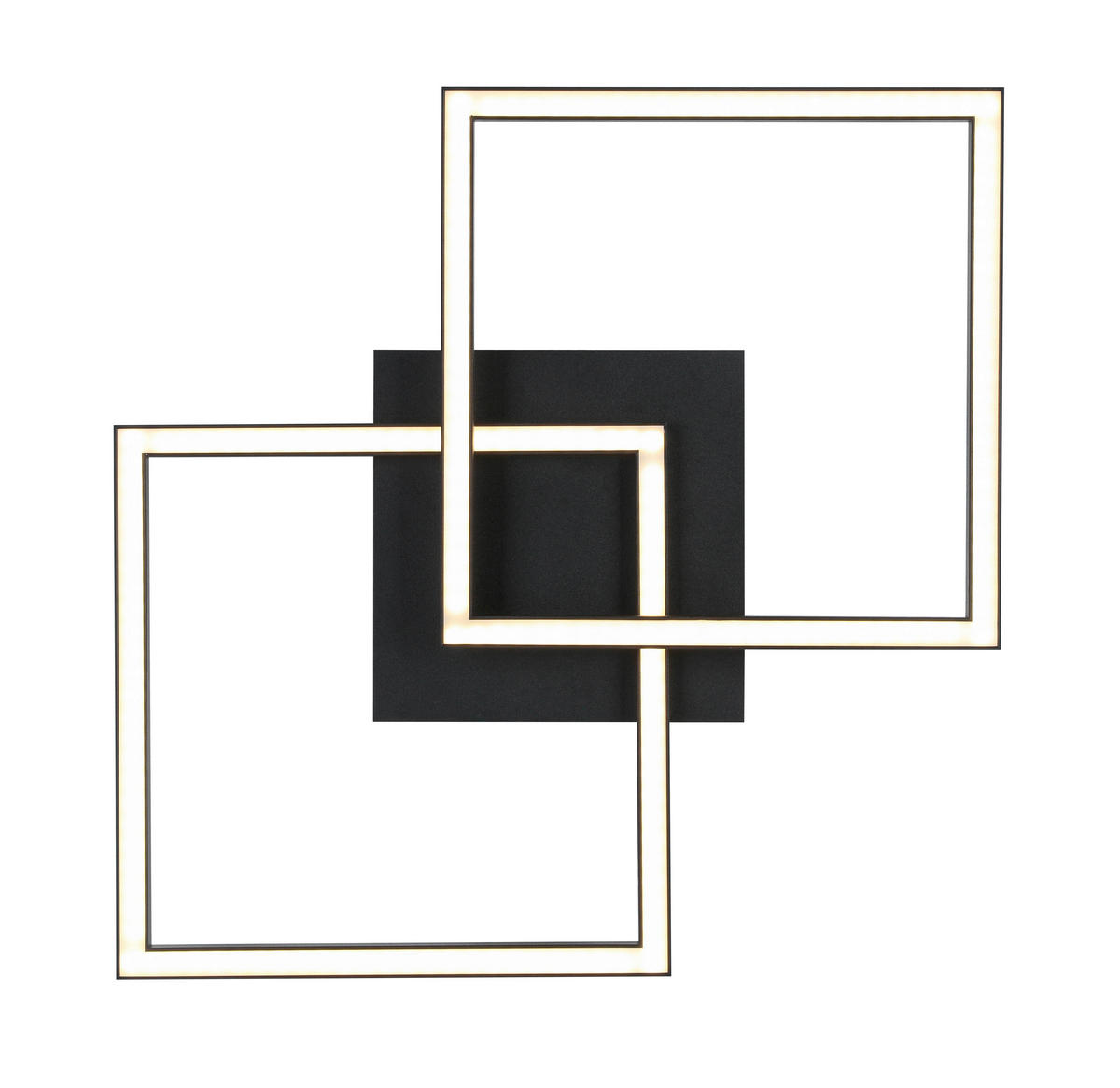 LED PLAFONJERA - bela/crna, Trendi, metal/plastika (53,2/33,4/7,5cm) - Boxxx