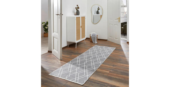 LÄUFER 80/250 cm Olivia Weiß, Grau, Taupe - Taupe/Weiß, LIFESTYLE, Textil (80/250cm) - Novel