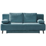 SCHLAFSOFA in Cord Petrol  - Petrol/Schwarz, MODERN, Textil/Metall (193/85/88cm) - Novel