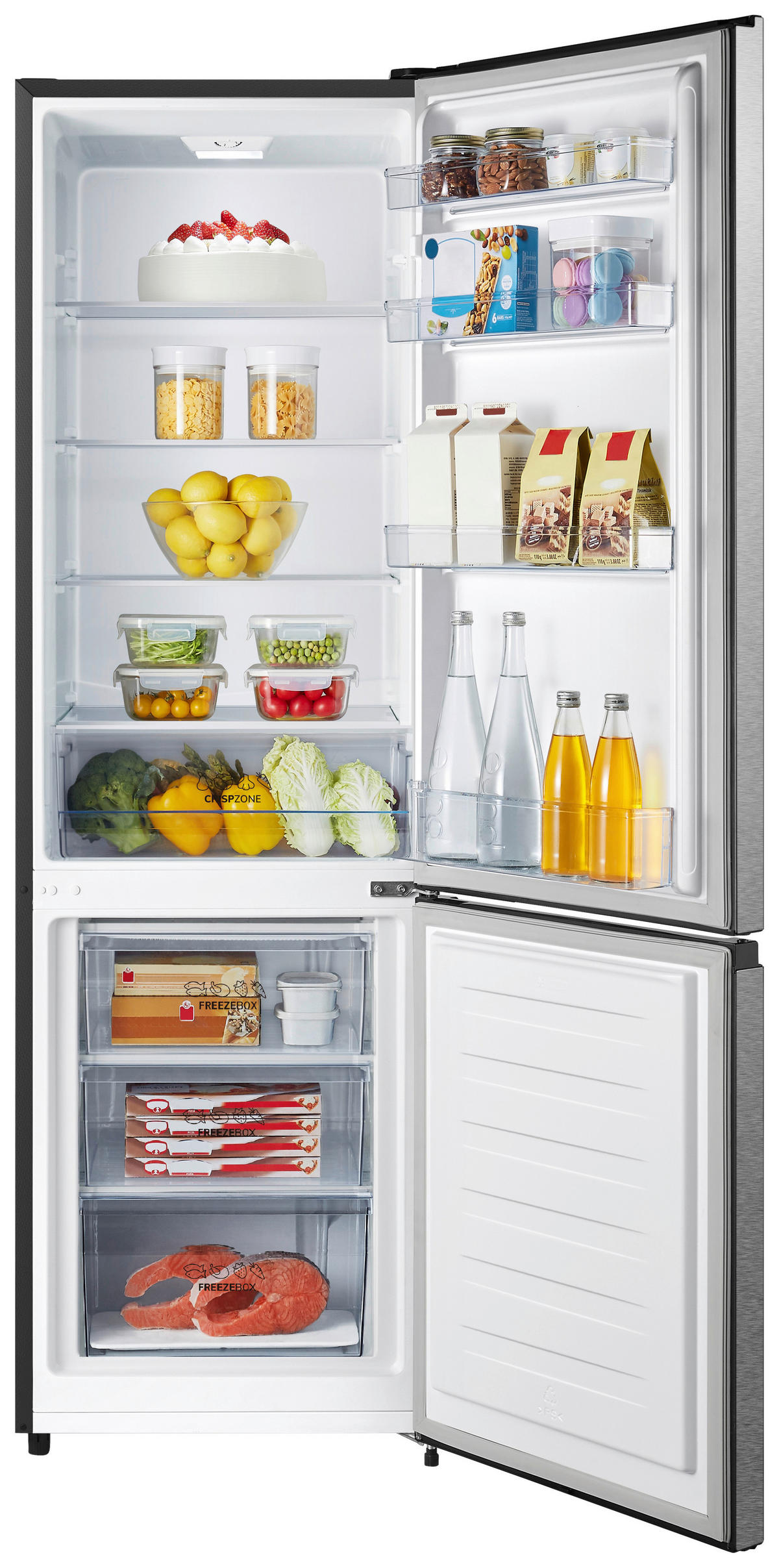 KÜHL-GEFRIER-KOMBINATION RK418DPS4  - Edelstahlfarben, MODERN, Glas/Kunststoff (55/179,7/56,3cm) - Gorenje