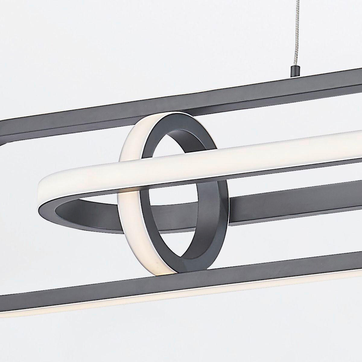 LED-HÄNGELEUCHTE 107,1/44,9/16,7 cm    - Schwarz, Design, Kunststoff/Metall (107,1/44,9/16,7cm) - Elstead Lighting