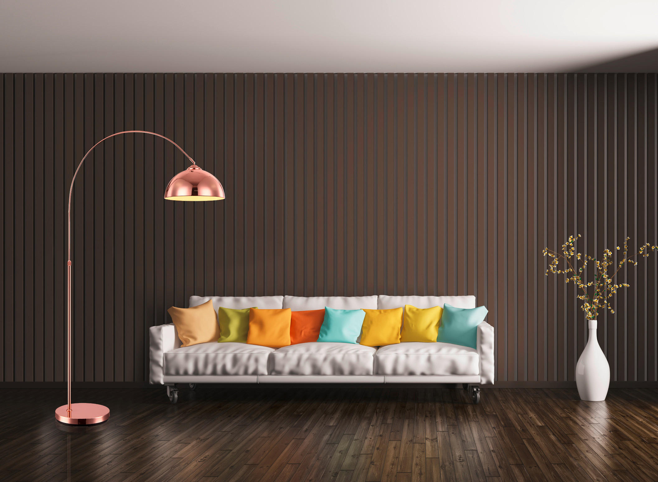 SVJETILJKA PODNA Newcastle  - bakrenaste boje, Design, metal/plastika (92/30/196cm) - Globo