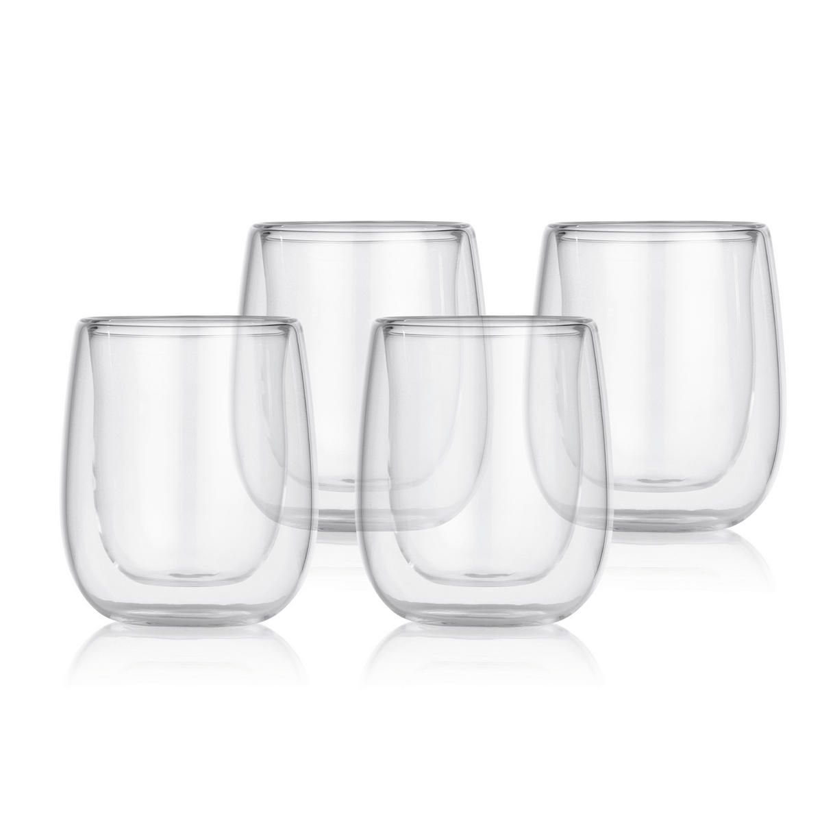 Espressothermogläser 4er Set  4-teilig  - Transparent, Basics, Glas (5,5/6,5/7,5cm)