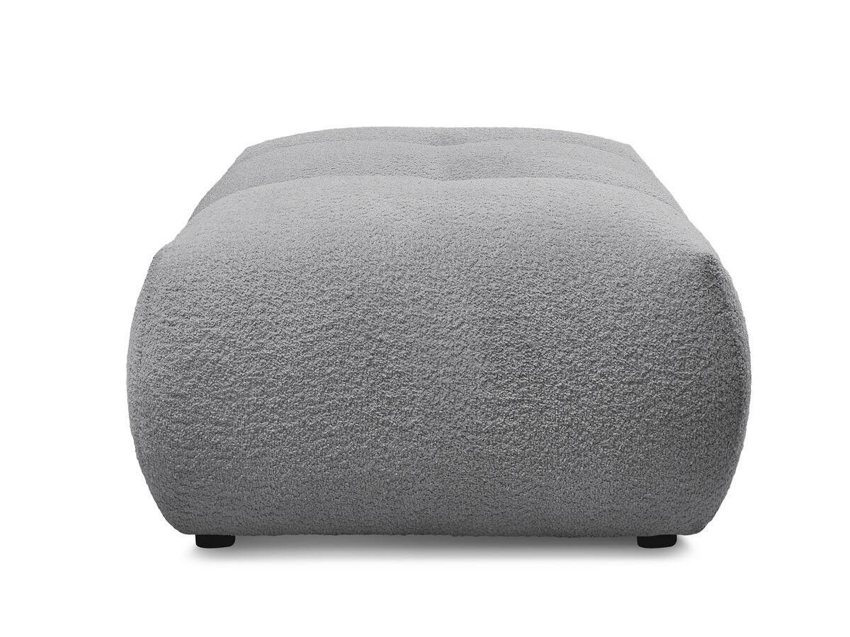 HOCKER FUJI  Bouclé Dunkelgrau  - Dunkelgrau/Schwarz, MODERN, Kunststoff/Textil (112/44/80cm)