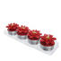 Teelichter 4er Set - Rot, Metall (4,5/3,5cm) Teelichter 4er Set - Rot, Metall (4,5/3,5cm)