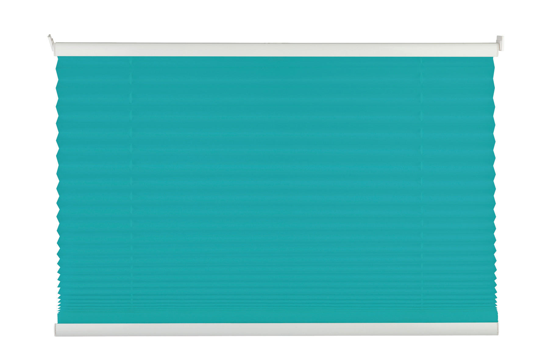 PLISSEE halbtransparent 50/130 cm - Blau, Basics, Textil (50/130cm) - Homeware