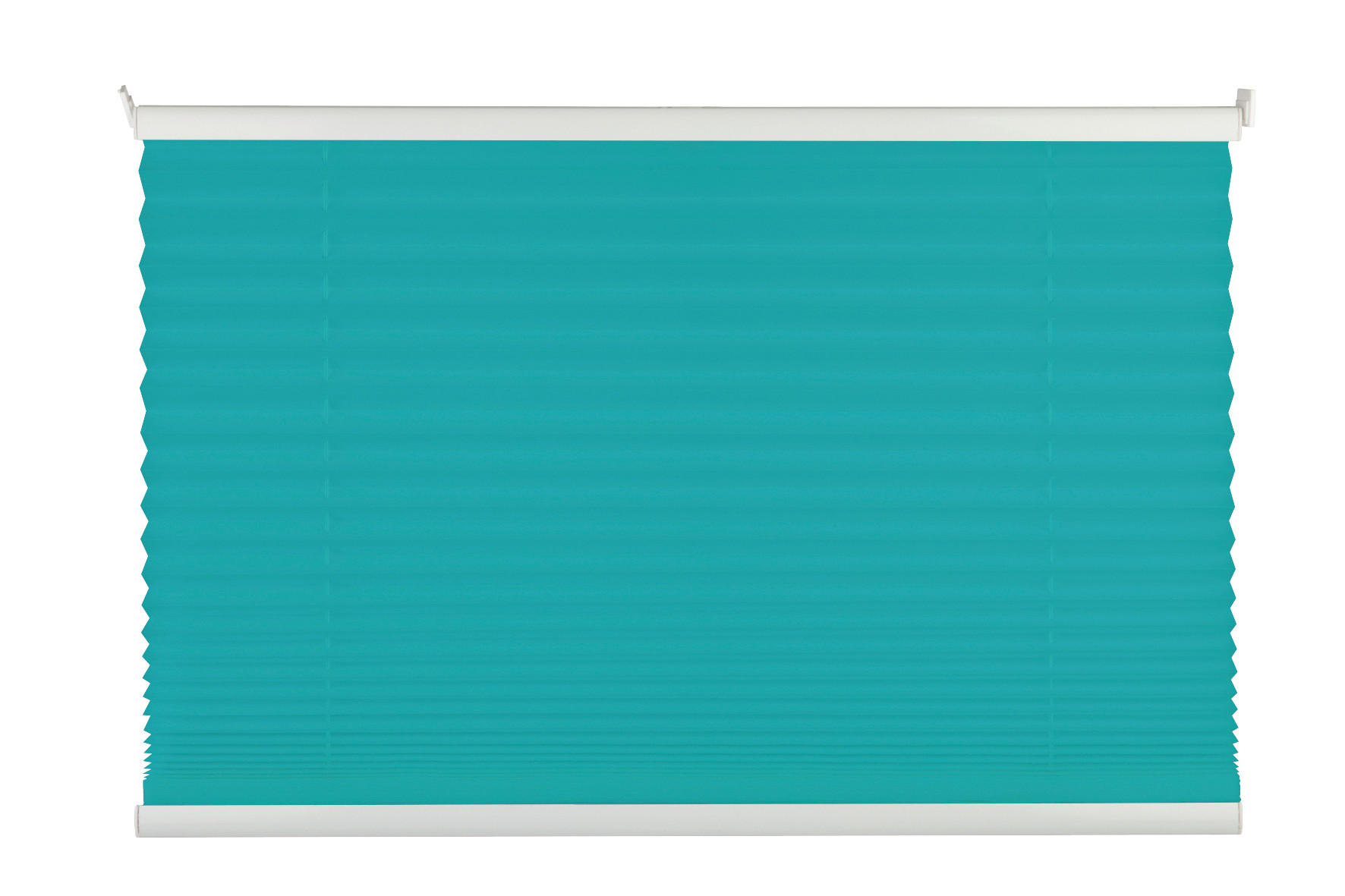PLISSEE  halbtransparent   50/130 cm   - Blau, Basics, Textil (50/130cm)